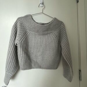 Grey Off Shoulder H&M Sweater Size XS